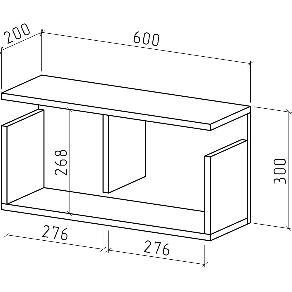 Полка настенная с размерами